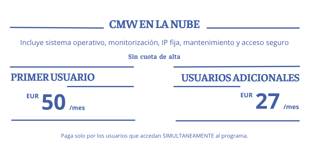 TARIFAS CMW EN LA NUBE