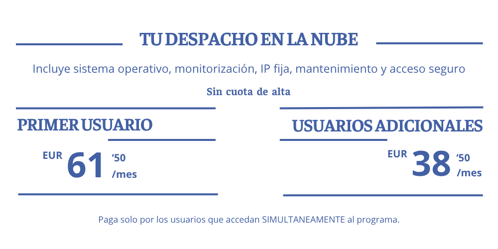 TARIFAS TU DESPACHO EN LA NUBE